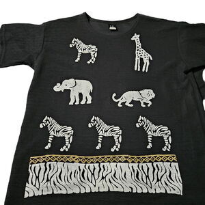 LA Lights Womens T-Shirt Multi-Color Size XL 100% Polyester Short Sleeve